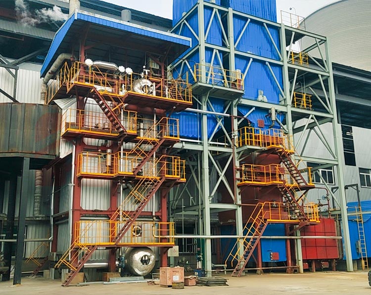 Waste heat boiler of chemical three-waste mixed combustion furnace