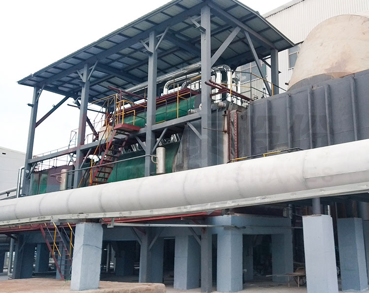 Waste heat boiler of chemical three-waste mixed combustion furnace